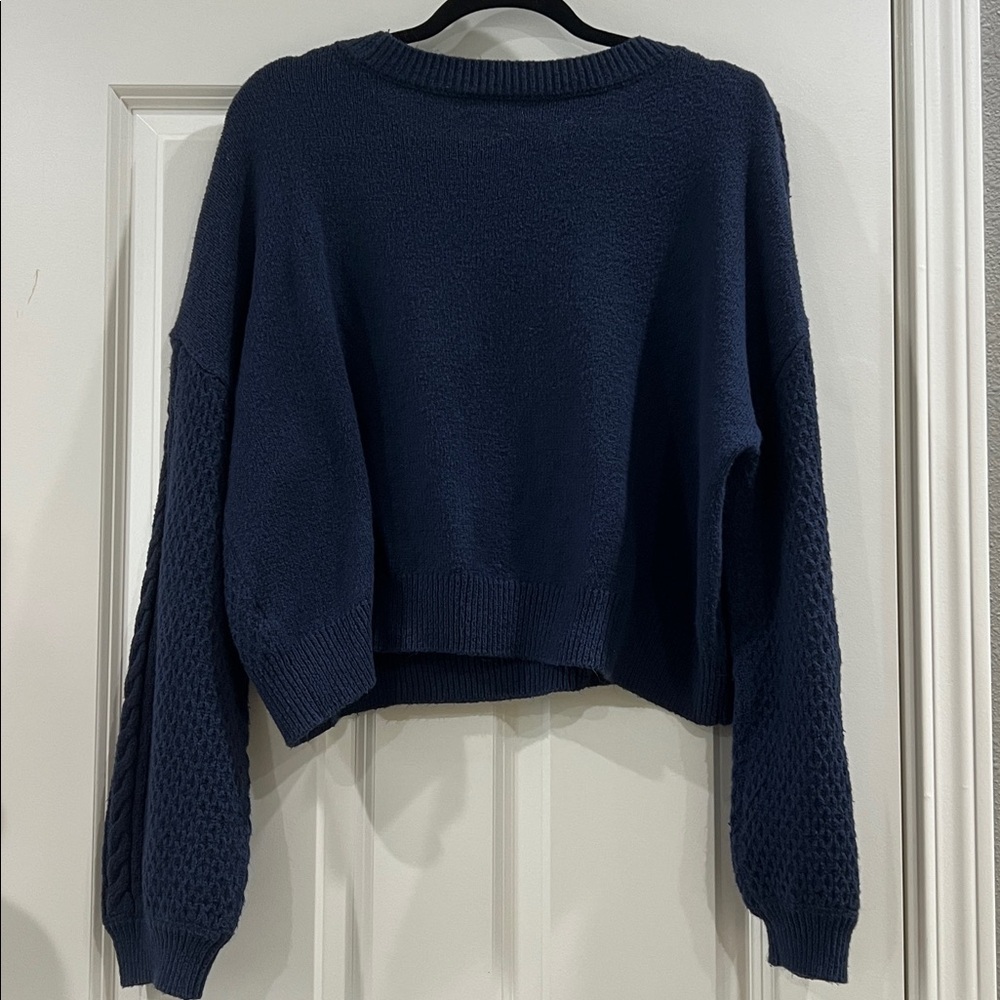 BP embroidered navy sunflower sweater, XL - Picture 3 of 5